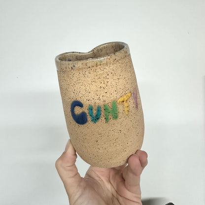 "C-U-N-T-Y" Iced Coffee Cup (10 oz)
