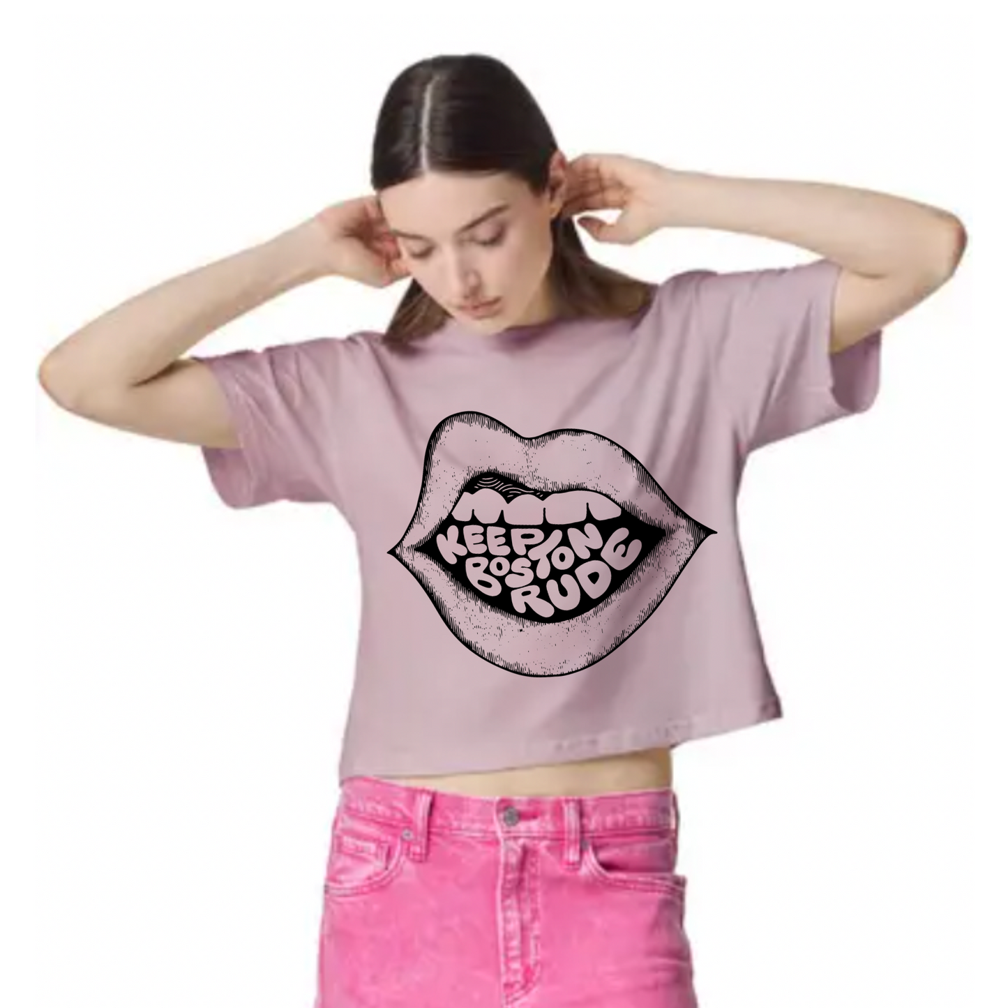 Keep Boston Rude Cropped Tee